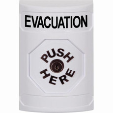 SS2300EV-EN STI White No Cover Key-to-Reset Stopper Station with EVACUATION Label English