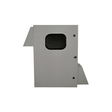 BW-136FCW Mier NEMA Type 3R Outdoor 24" W x 36" H x 12" D Metal Enclosure - Gray w/ Internal Removable 22" W x 34" H Back-Panel - Door with Window