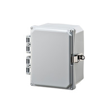 BW-SL864 Mier UL Listed NEMA Rated Outdoor 8" H x 6" W x 4" D Polycarbonate Electrical Enclosure - Gray - Solid Doors