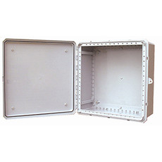 BW-242410 Mier UL Listed NEMA Rated Outdoor 24" H x 24" W x 10" D Polycarbonate Electrical Enclosure - Gray - Solid Door