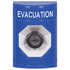 SS2403EV-EN STI Blue No Cover Key-to-Activate Stopper Station with EVACUATION Label English