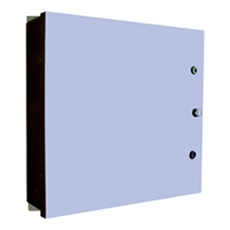 BW-1248BPSS Mier NEMA Type 4X Outdoor 24" W x 24 "H x 8 "D Stainless Steel Electrical Enclosure - Gray w/ Internal Removable 22" W x 22" H Back Panel - Solid Door