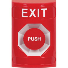 SS2004XT-EN STI Red No Cover Momentary Stopper Station with EXIT Label English