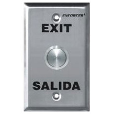 SD-7204SGEX1Q Seco-Larm Vandal-Resistant Stainless-Steel Single-Gang Request-To-Exit Plate
