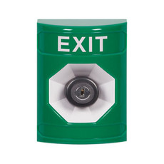 SS2103XT-EN STI Green No Cover Key-to-Activate Stopper Station with EXIT Label English
