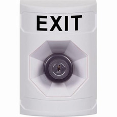 SS2303XT-EN STI White No Cover Key-to-Activate Stopper Station with EXIT Label English
