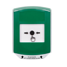 GLR1A1NT-EN STI Green Indoor Only Shield w/ Sound Key-to-Reset Push Button with No Text Label English