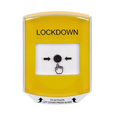 GLR2A1LD-EN STI Yellow Indoor Only Shield w/ Sound Key-to-Reset Push Button with LOCKDOWN Label English