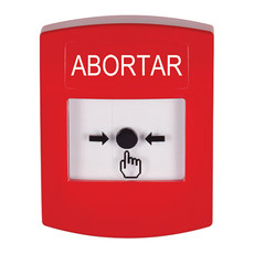 GLR001AB-ES STI Red Indoor Only No Cover Key-to-Reset Push Button with ABORT Label Spanish