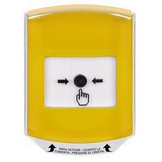 GLR221NT-ES STI Yellow Indoor Only Shield Key-to-Reset Push Button with No Text Label Spanish