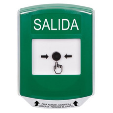 GLR1A1XT-ES STI Green Indoor Only Shield w/ Sound Key-to-Reset Push Button with EXIT Label Spanish