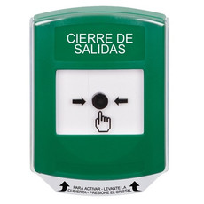 GLR1A1LD-ES STI Green Indoor Only Shield w/ Sound Key-to-Reset Push Button with LOCKDOWN Label Spanish