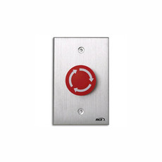 919-MA X 28 Dormakaba RCI Rotary Release - Brushed Anodized Aluminum Faceplate - Red Cap