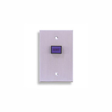 970-Y-DMO-A-08-40 Dormakaba RCI 2 x Momentary Action Audible Alert Tamper-proof Illuminated Request-To-Exit Button Brushed Anodized Aluminum Faceplate 24VDC - Yellow Cap