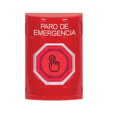 SS2006ES-ES STI Red No Cover Momentary (Illuminated) with Red Lens Stopper Station with EMERGENCY STOP Label Spanish