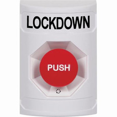 SS2301LD-EN STI White No Cover Turn-to-Reset Stopper Station with LOCKDOWN Label English