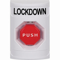 SS2302LD-EN STI White No Cover Key-to-Reset (Illuminated) Stopper Station with LOCKDOWN Label English