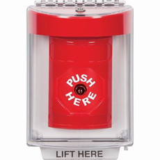 SS2030NT-EN STI Red Indoor/Outdoor Flush Key-to-Reset Stopper Station with No Text Label English