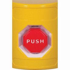 SS2202NT-EN STI Yellow No Cover Key-to-Reset (Illuminated) Stopper Station with No Text Label English