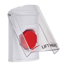 SS2329NT-EN STI White Indoor Only Flush or Surface Turn-to-Reset (Illuminated) Stopper Station with No Text Label English