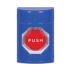 SS2405NT-EN STI Blue No Cover Momentary (Illuminated) Stopper Station with No Text Label English