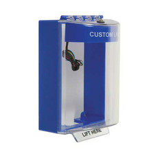 STI-13230CB STI Universal Stopper Dome Cover Surface Mount and Hood with Horn and Relay - Custom Label - Blue - Non-Returnable