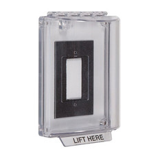 STI-13300NC STI Universal Stopper without Horn Housing, Encl. Flush Back Box, Clear