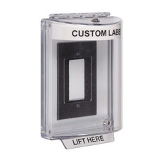 STI-13310CW STI Universal Stopper Dome Cover Enclosure Flush Back Box and Hood - Custom Label - White - Non-Returnable