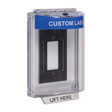 STI-13320CB STI Universal Stopper Dome Cover Enclosure Flush Back Box and Hood with Horn - Custom Label - White - Non-Returnable