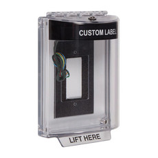 STI-13330CK STI Universal Stopper Dome Cover Enclosure Flush Back Box and Hood with Horn and Relay - Custom Label - Black - Non-Returnable