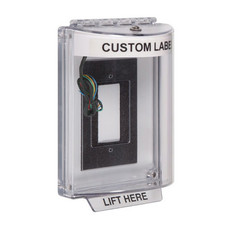 STI-13330CW STI Universal Stopper Dome Cover Enclosure Flush Back Box and Hood with Horn and Relay  - Custom Label - White - Non-Returnable