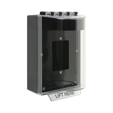 STI-13520NK STI Universal Stopper with Horn, Enclosed Back Box, Open Mounting Plate, No Label