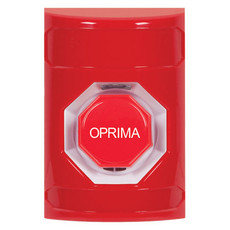 SS2002NT-ES STI Red No Cover Key-to-Reset (Illuminated) Stopper Station with No Text Label Spanish