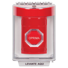 SS2032NT-ES STI Red Indoor/Outdoor Flush Key-to-Reset (Illuminated) Stopper Station with No Text Label Spanish