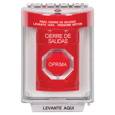 SS2039LD-ES STI Red Indoor/Outdoor Flush Turn-to-Reset (Illuminated) Stopper Station with LOCKDOWN Label Spanish