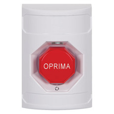 SS2309NT-ES STI White No Cover Turn-to-Reset (Illuminated) Stopper Station with No Text Label Spanish