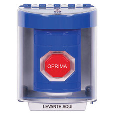 SS2485NT-ES STI Blue Indoor/Outdoor Surface w/ Horn Momentary (Illuminated) Stopper Station with No Text Label Spanish