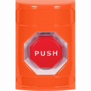 SS2508NT-EN STI Orange No Cover Pneumatic (Illuminated) Stopper Station with No Text Label English