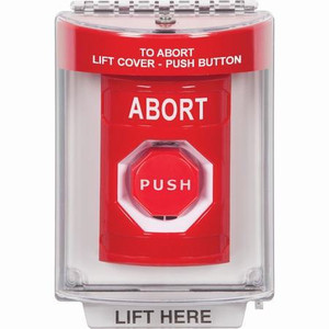 SS2035AB-EN STI Red Indoor/Outdoor Flush Momentary (Illuminated) Stopper Station with ABORT Label English