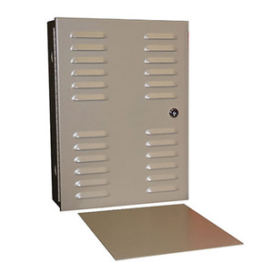 BW-100BP Mier NEMA Type 1 Indoor 11" W x 15" H x 4" D Metal Electrical Enclosure - Beige w/ Internal Removable 9" W x 13" H Back-Panel