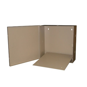 BW-108BP Mier NEMA Type 1 Indoor 11.25" W x 11.25" H x 3.5" D Metal Electrical Enclosure - Beige w/ Internal Removable 9" W x 9" H Back Panel