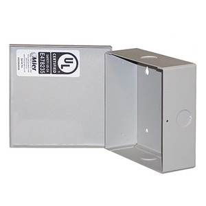 BW-97GUL Mier UL Listed NEMA Type 1 Indoor 5.25" W x 5.25" H x 2" D Metal Electrical Enclosure - Gray