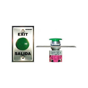 SD-7201GCPE1Q Seco-Larm Green Button SPDT Single-Gang Request-To-Exit Plate