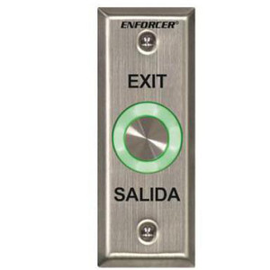 SD-6176-SS1Q Seco-Larm Piezoelectric Pushbutton Vandal-Resistant Slim Line Plate - "EXIT" and "SALIDA"