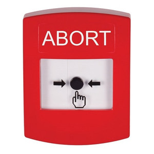 GLR001AB-EN STI Red Indoor Only No Cover Key-to-Reset Push Button with ABORT Label English