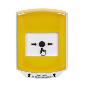 GLR2A1NT-EN STI Yellow Indoor Only Shield w/ Sound Key-to-Reset Push Button with No Text Label English