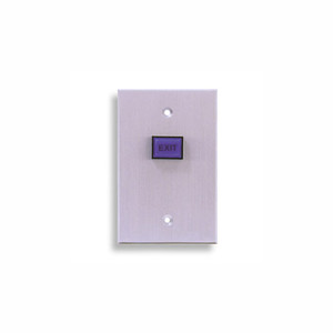 970-Y-DMA-05-28 Dormakaba RCI 2 x Maintained Action Tamper-proof Illuminated Request-To-Exit Button Brushed Anodized Aluminum Faceplate 12VDC - Yellow Cap