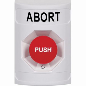 SS2301AB-EN STI White No Cover Turn-to-Reset Stopper Station with ABORT Label English