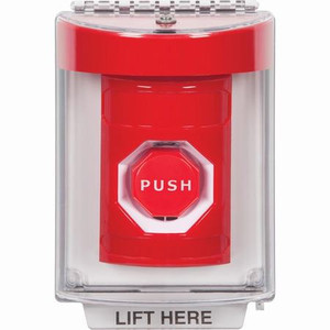 SS2045NT-EN STI Red Indoor/Outdoor Flush w/ Horn Momentary (Illuminated) Stopper Station with No Text Label English