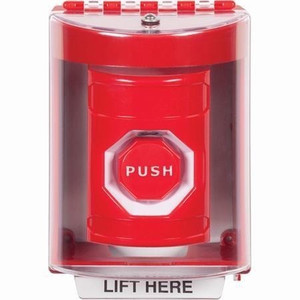 SS2072NT-EN STI Red Indoor/Outdoor Surface Key-to-Reset (Illuminated) Stopper Station with No Text Label English